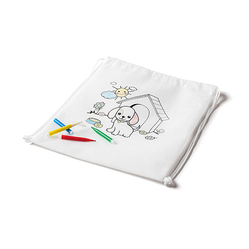 DRAWS. Children's colouring drawstring bag 4